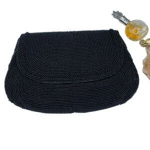 Vintage Richere’ by Walborg Black beaded clutch